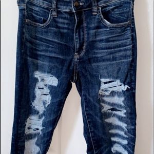 high waisted jeans dark wash